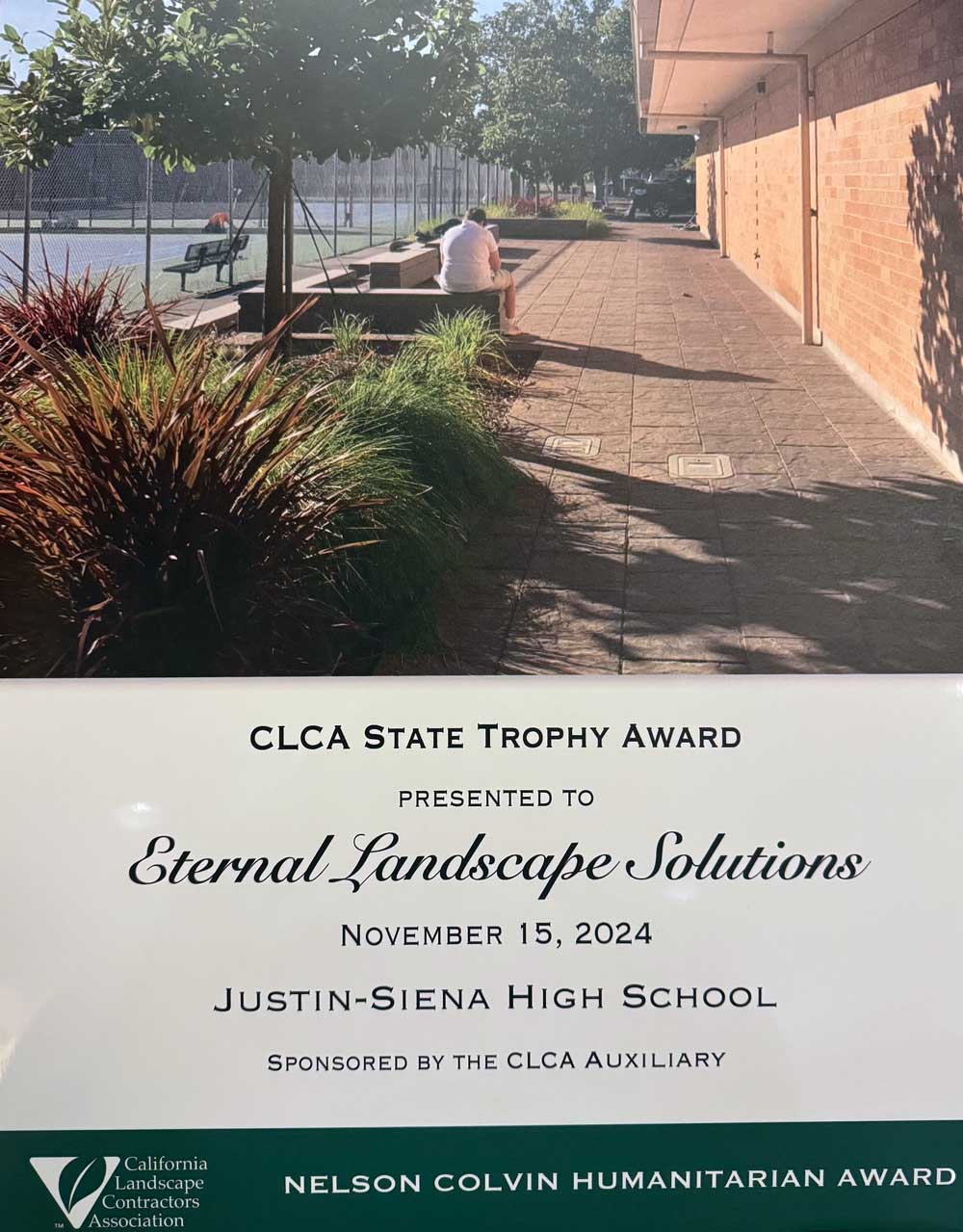 CLCA State Trophy Award - Nelson Colvin Humanitarian Award